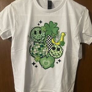 Gildan Kids Tee with Green and Yellow Graphic